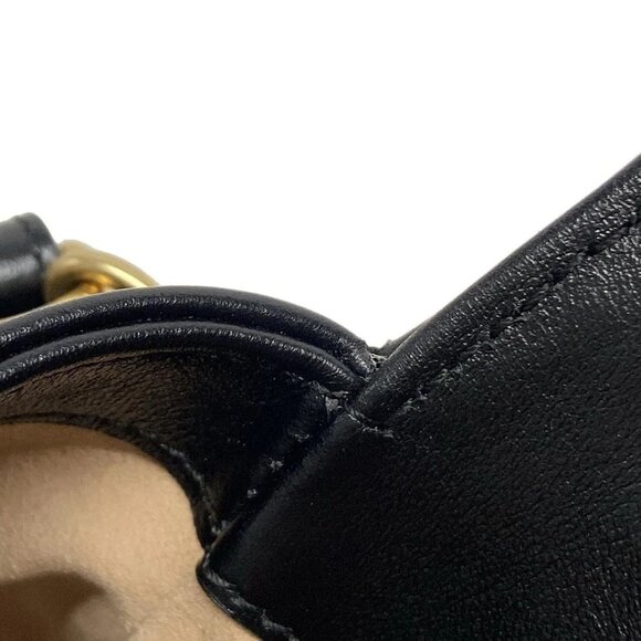 Auth GUCCI GG Marmont Quilting Small Shoulder Bag  Black Leather - Picture 16 of 16